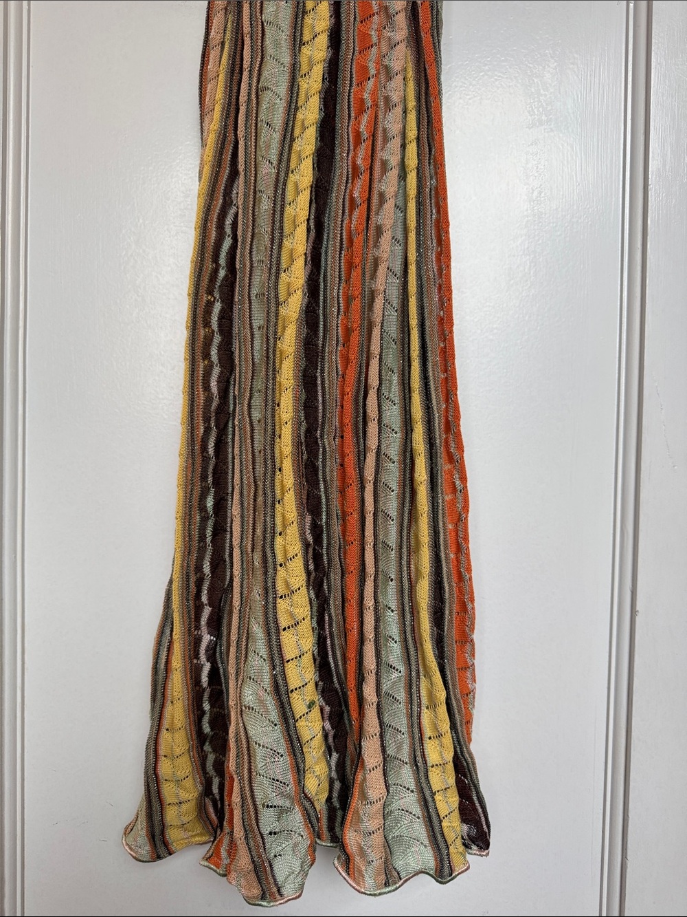 Missoni Striped Sleeveless Maxi Dress in Orange, Yellow, Cream - Picture 10 of 13